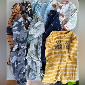 Baby boy PJs all size 0-3 months or 3 months all footed